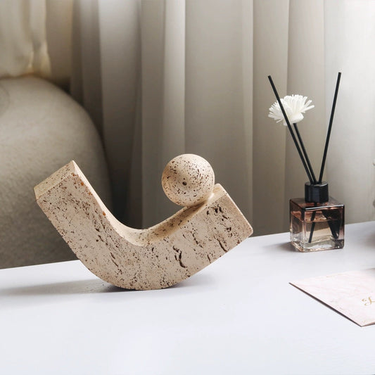 🪨 Embracing Wabi-Sabi Elegance: The Art of Geometric Stone Ornaments