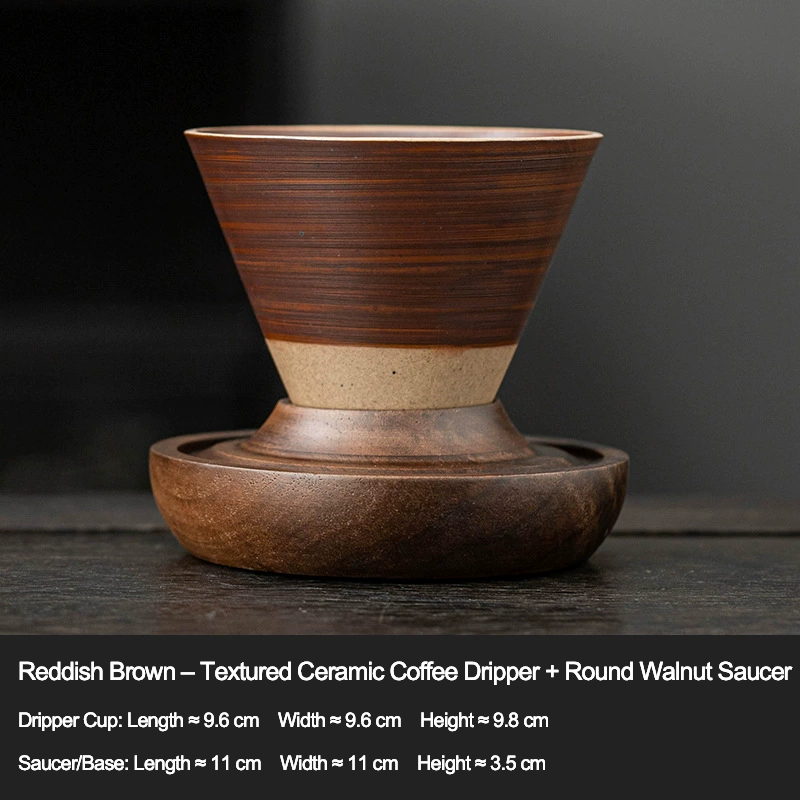 Artisan ceramic pour-over set with smooth finish