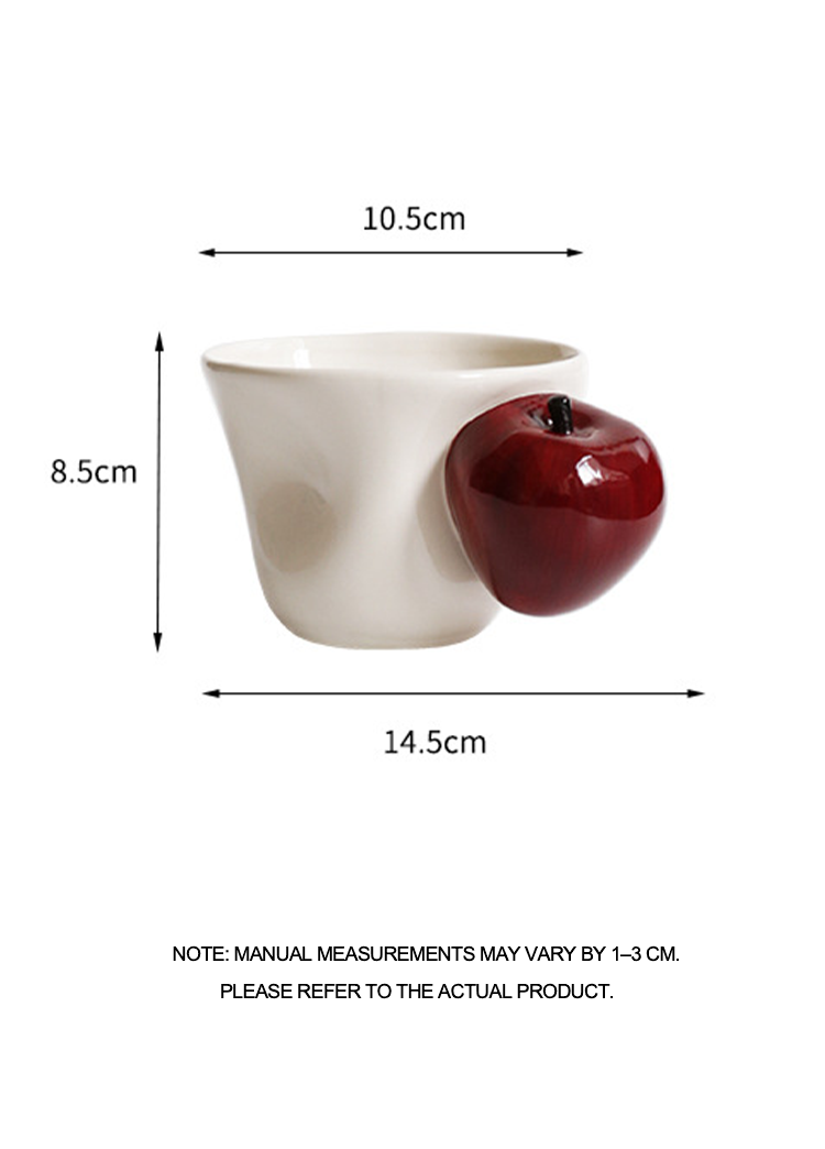 Birthday or Christmas gift set with apple and banana mugs