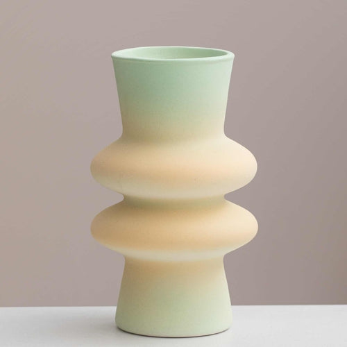 Ceramic art vase suitable for flowers or tabletop centerpiece