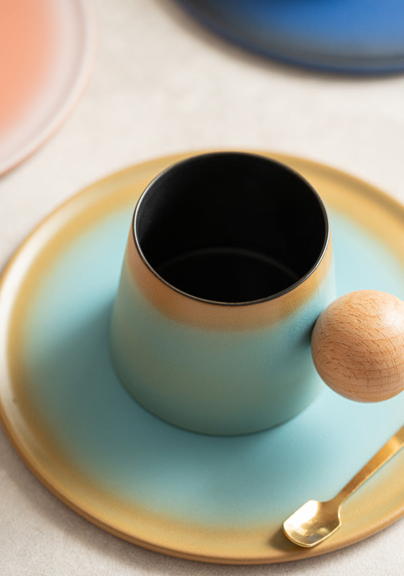 Close-up of glazed ceramic surface and floral tones