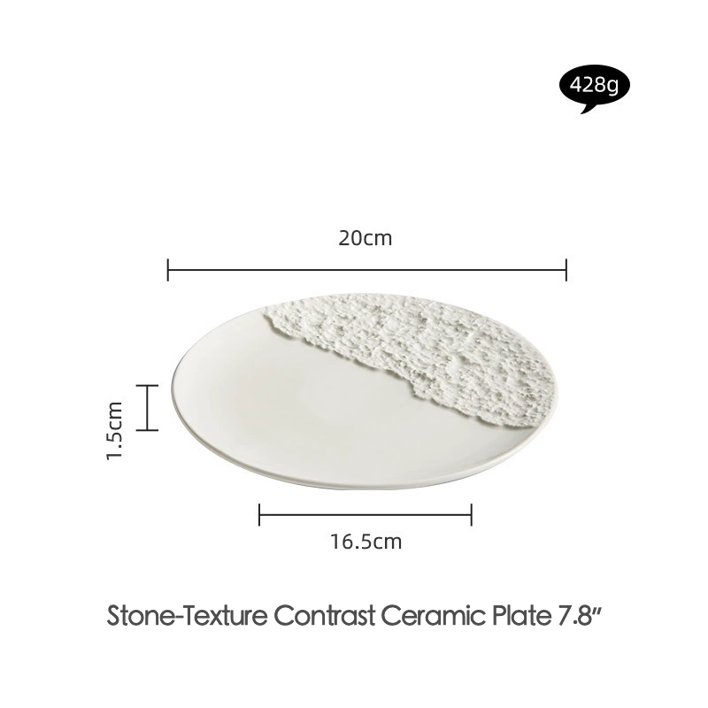 Contemporary ceramic plate for elegant food styling