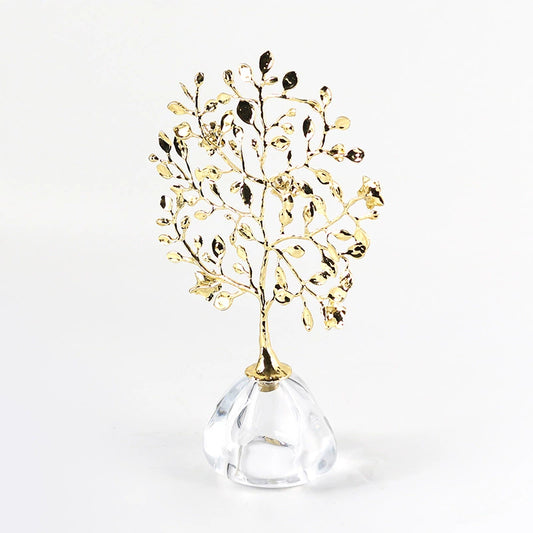 Decorative golden tree sculpture for home décor