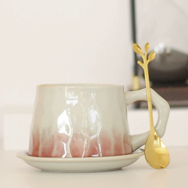 Elegant ceramic tea set styled on modern table