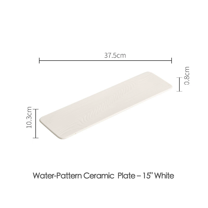 Elegant ceramic tray for fine dining presentation