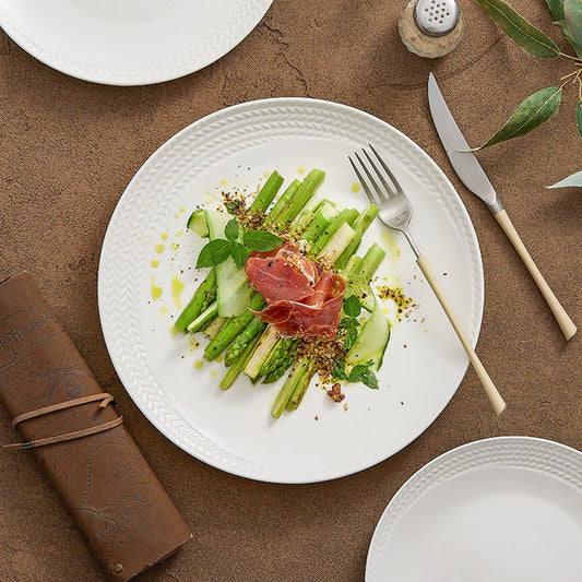 Elegant porcelain dinner plate for fine dining and restaurants