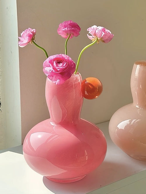Handcrafted artistic vase with creative abstract design