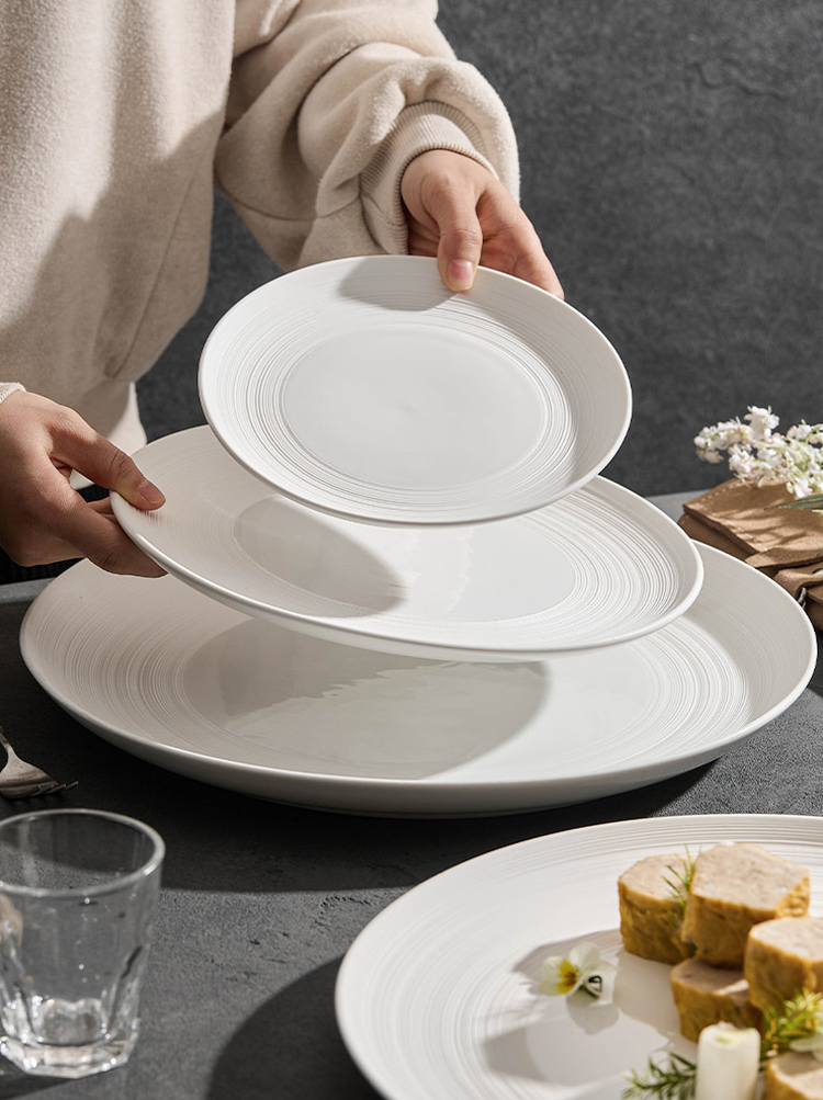 Handcrafted look ceramic dish with matte glaze