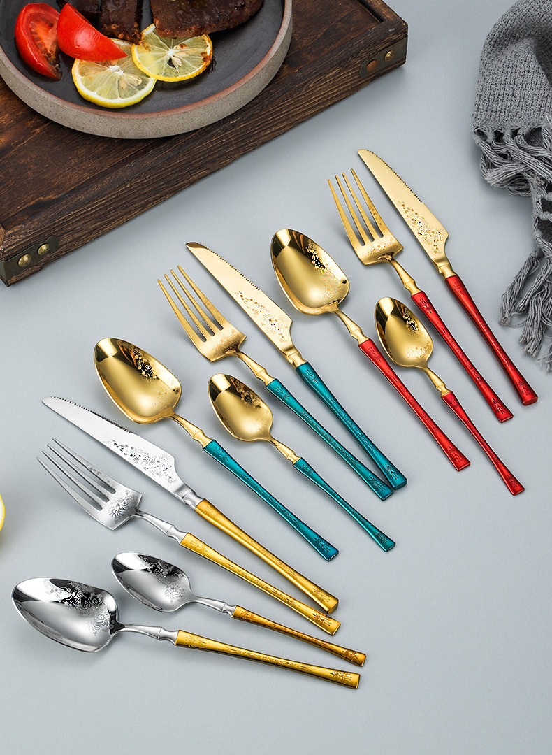Handmade stainless steel dining utensils