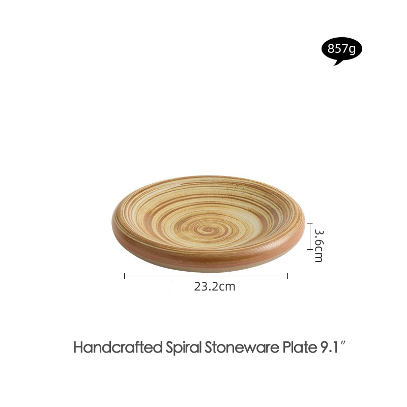 Japanese-inspired shallow ceramic dish for elevated plating