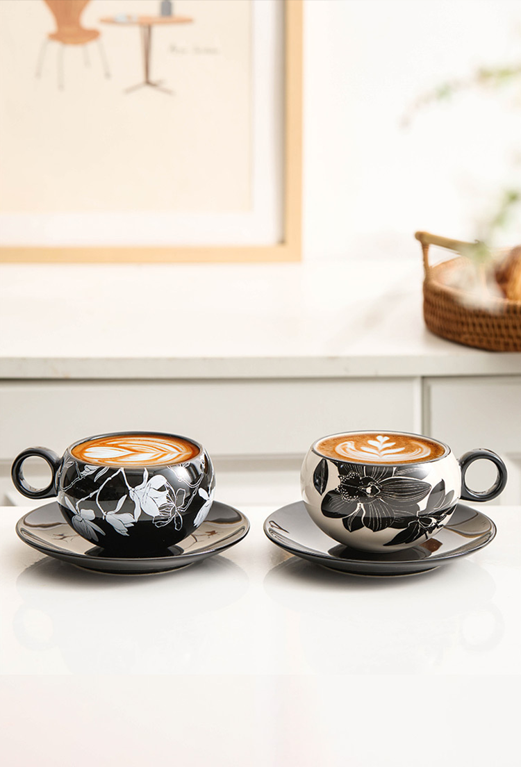 Luxury coffee cup set showcasing calm beauty and balance