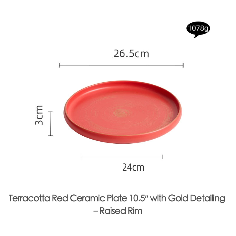 Matte-glazed flat plate with softly elevated edges