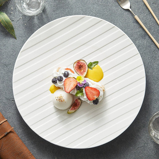 Minimalist porcelain dinner plate for modern dining