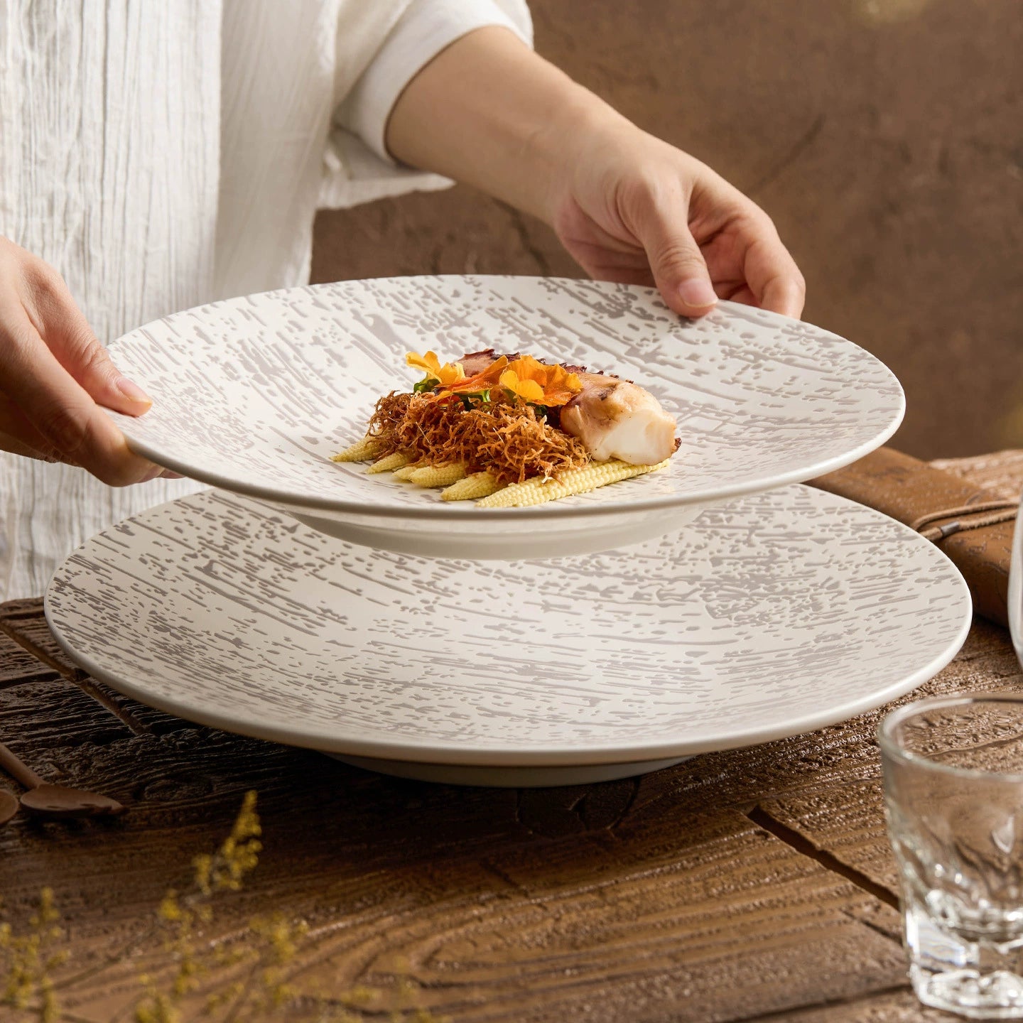 Modern Nordic ceramic tableware with matte finish