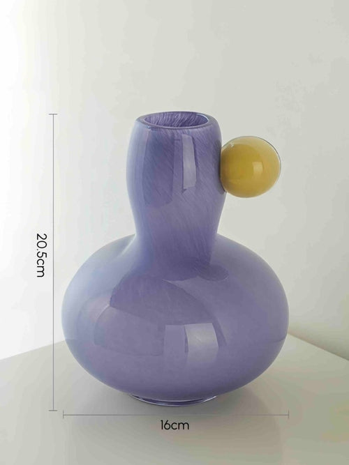Modern bubble glass vase adding artistic flair to interiors