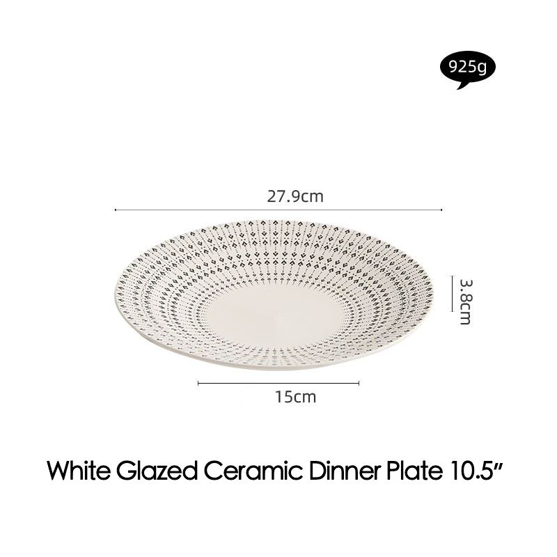 Modern ceramic tableware with decorative pattern