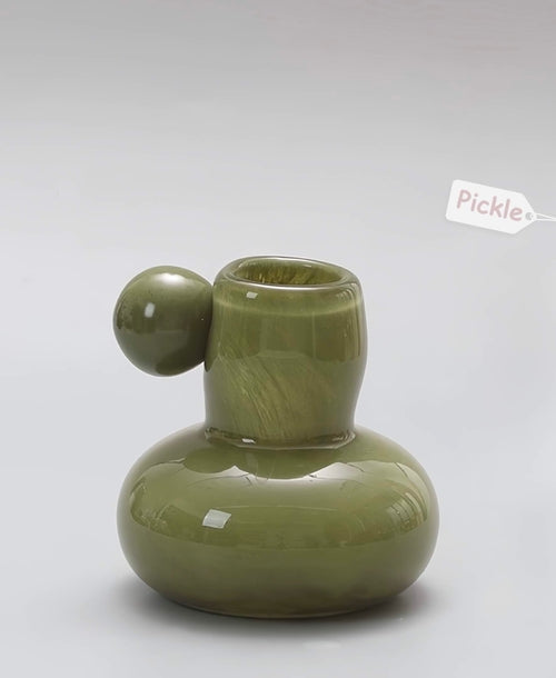 Abstract glazed decorative jar ornament for stylish homes