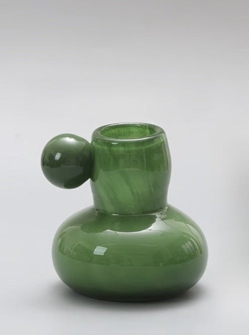 Playful bud vase with artistic glaze finish