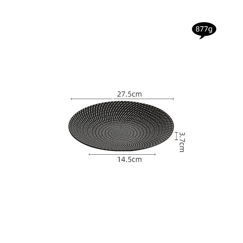 Premium round ceramic plate for pasta and desserts