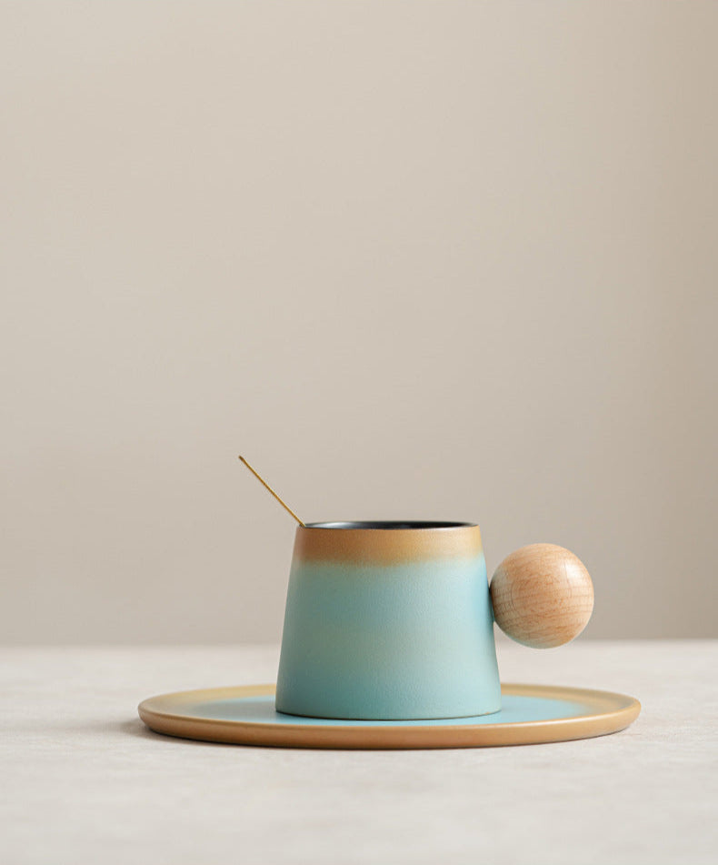 Rock Yellow Jupiter coffee cup and saucer set