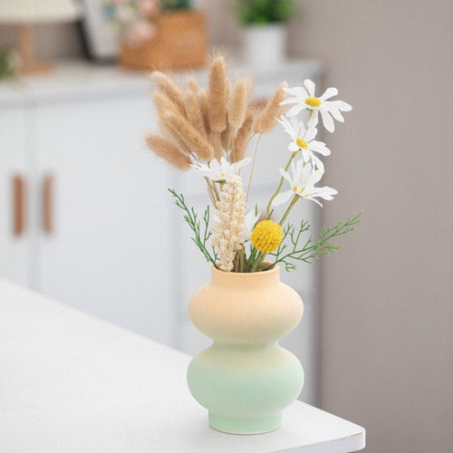 Sculptural geometric vase for floral arrangements or standalone art