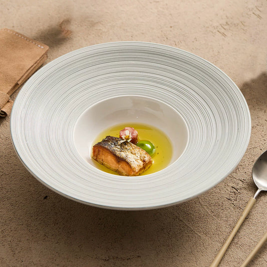 Silver Linear Textured Plate