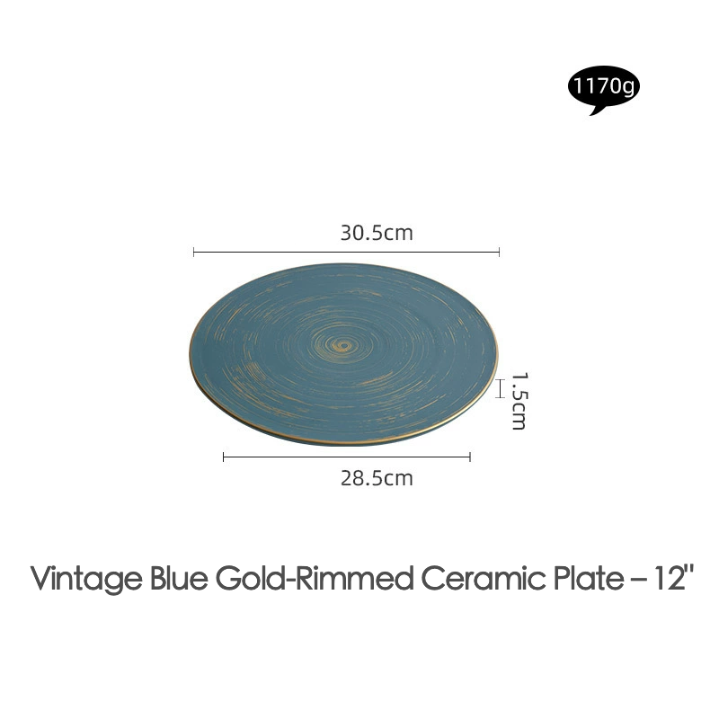 Simple round plate with artisanal craftsmanship