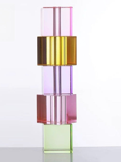Sleek cube bud vase as a modern design element