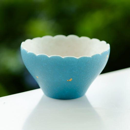 Traditional Chinese tea cup 80ml blue ceramic