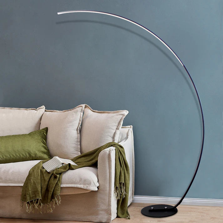 ambient LED floor lamp with cool white and warm yellow tones