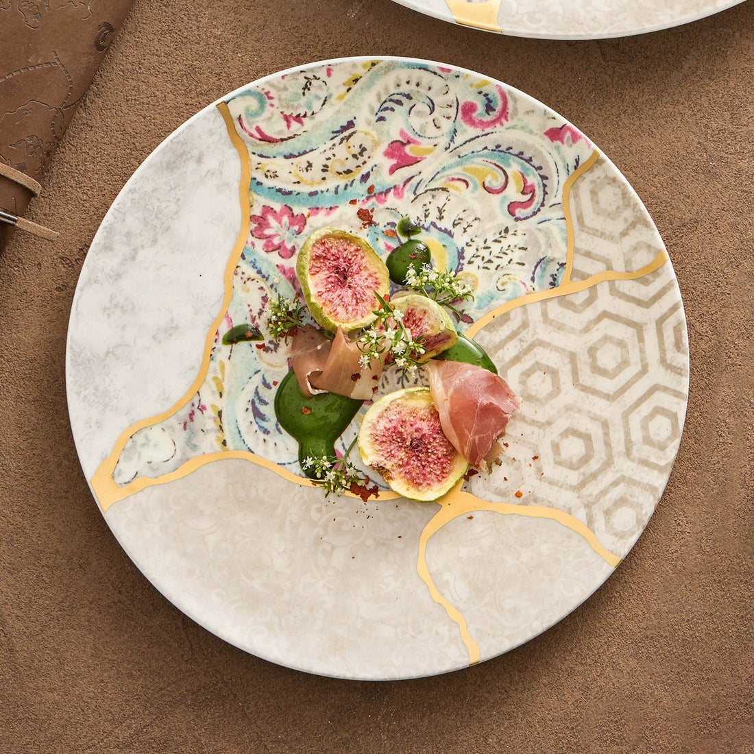 The Silk-Brocade Gold-Thread Plate — Where Dining Meets Art