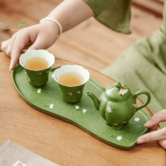 🪷 The Crane Green Collection — GOSEUNG Tea Set for Mindful Moments