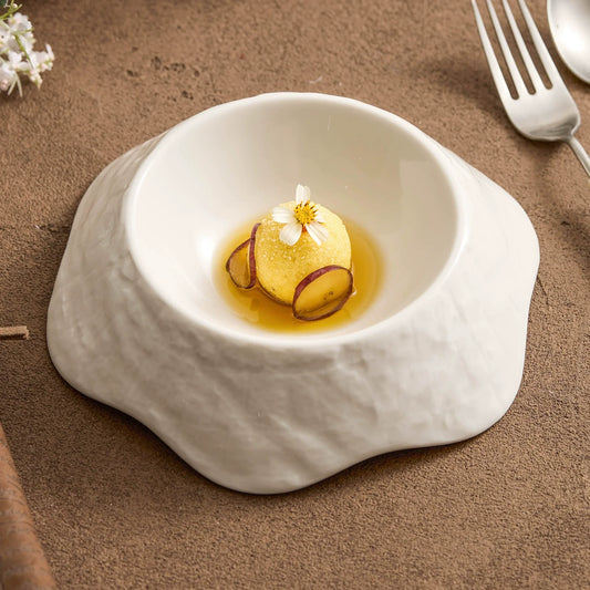 🌕 The Poetry of Form — GOSEUNG Moon White Sculpted Ceramic Bowl