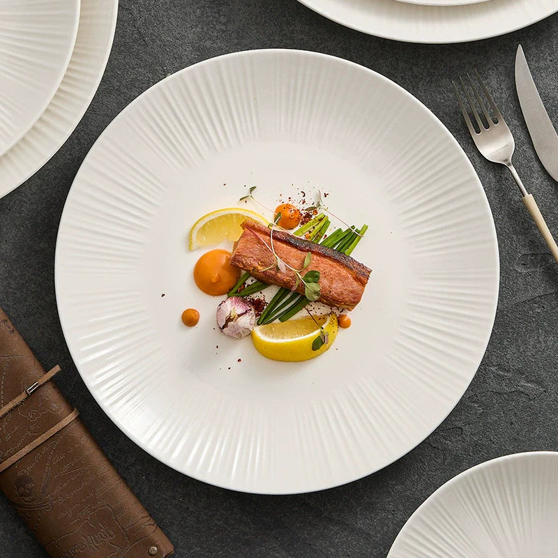 🌞 The Art of Quiet Luxury — Sunray Textured Ceramic Plates by GOSEUNG