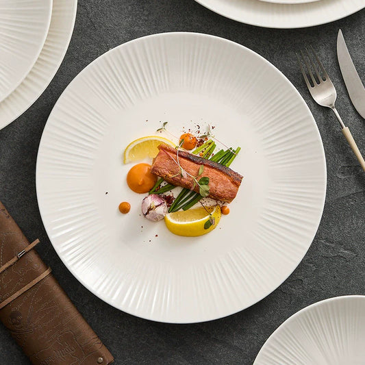 🌞 The Art of Quiet Luxury — Sunray Textured Ceramic Plates by GOSEUNG