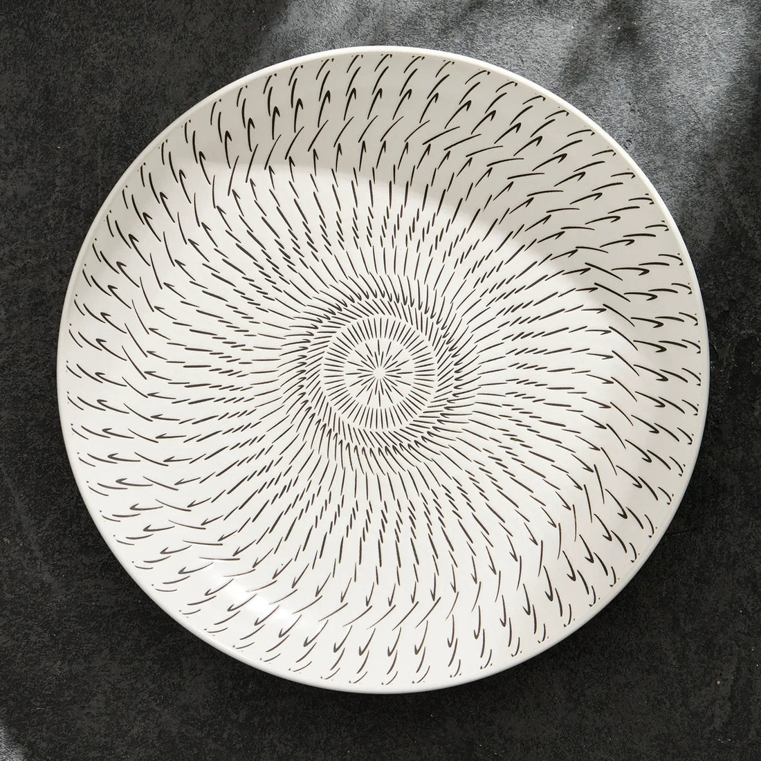 Design Line Ceramic The Art of Minimalism: Black Line Ceramic Dinner Plates – GOSEUNG +-×÷
