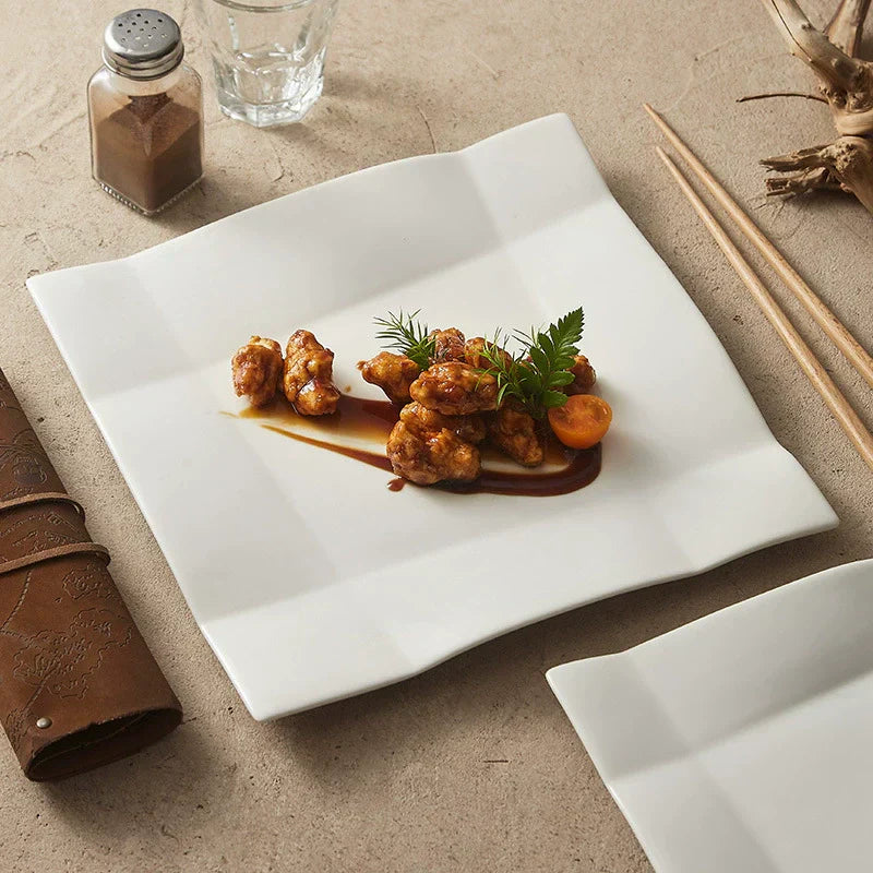 The Origami-Inspired Square Plate That Redefines Modern Fine Dining Presentation