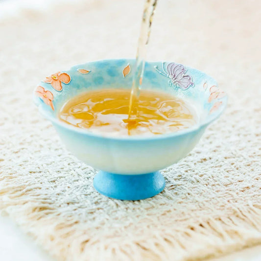 Grace in Every Sip: The High-Foot Floral Tea Cup for Elegant Tea Rituals