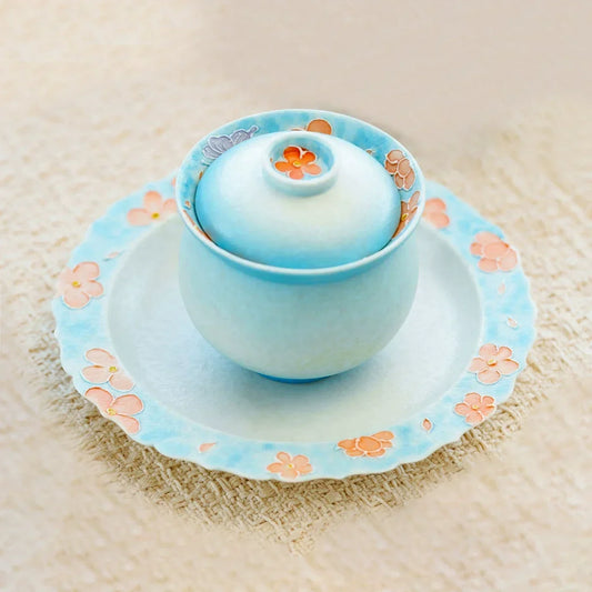 🌿 A Gaiwan of Blessings — The Symbolism and Calm Behind Our Hand-Painted Fortune Pouch Gaiwan