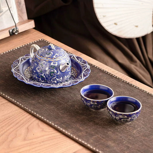 The Art of Imperial Blue — Tea, Light, and the Rhythm of Stillness