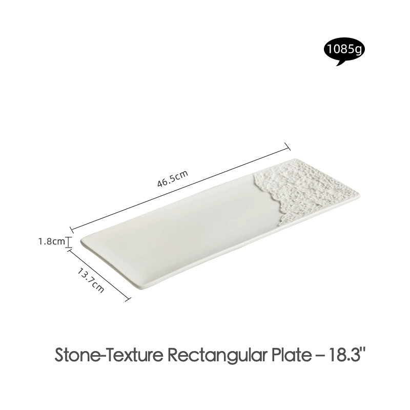 18.3-inch large ceramic platter for sharing dishes

