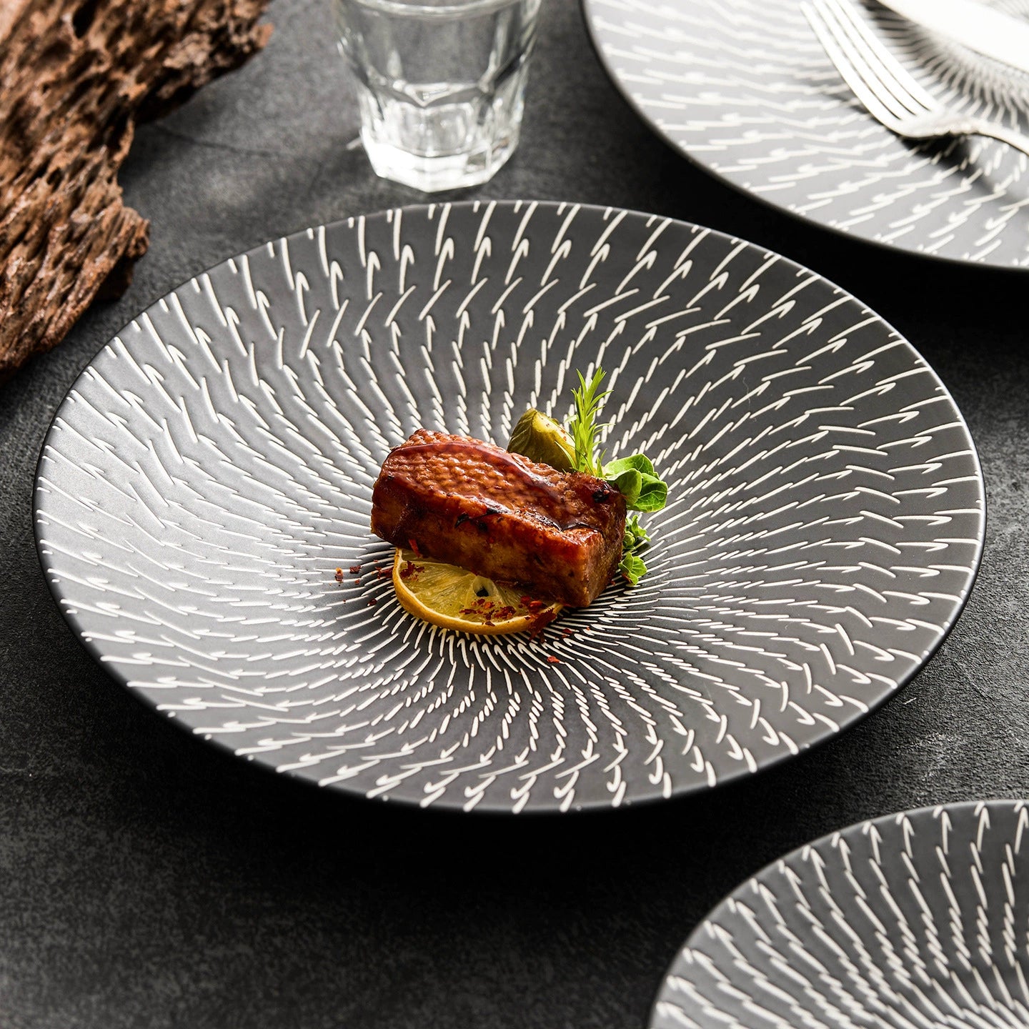 Artistic tableware highlighting gourmet plating and culinary design