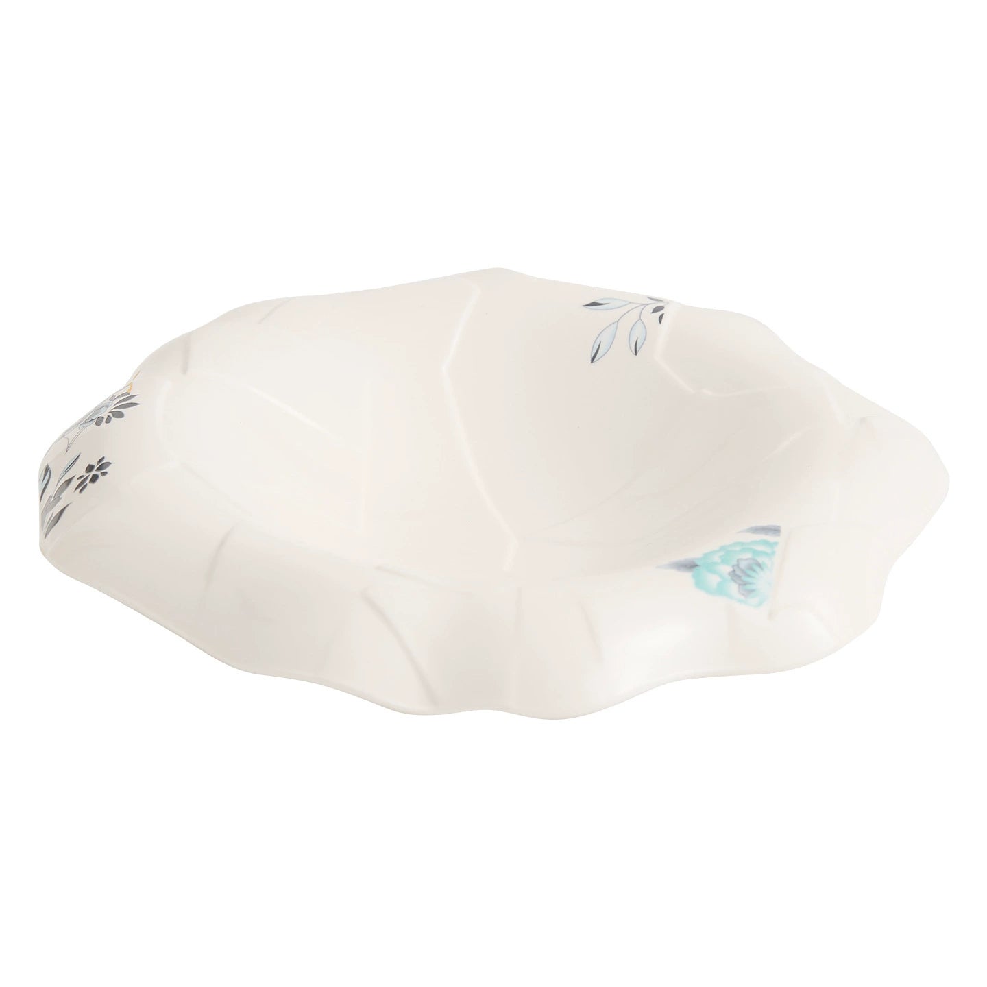 Bloomflow cracked porcelain bowl for modern minimalist dining.