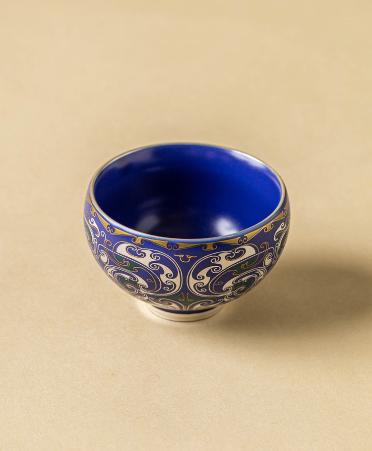 Blue porcelain cup for Gongfu tea rituals and mindful living