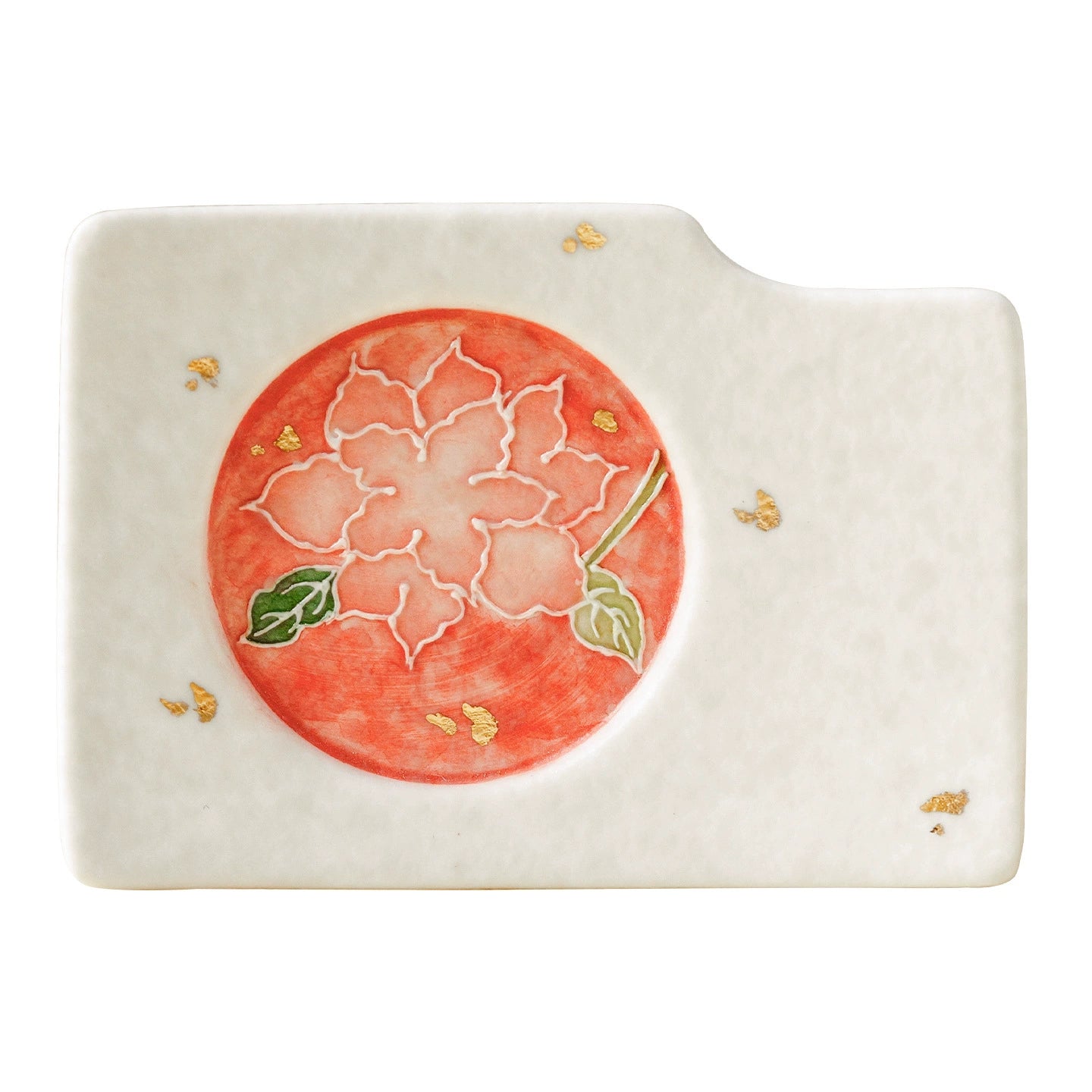Celadon porcelain incense holder with lotus carving and brass insert