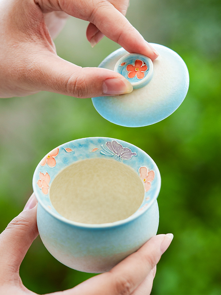 Ceramic gaiwan suitable for oolong and white tea
