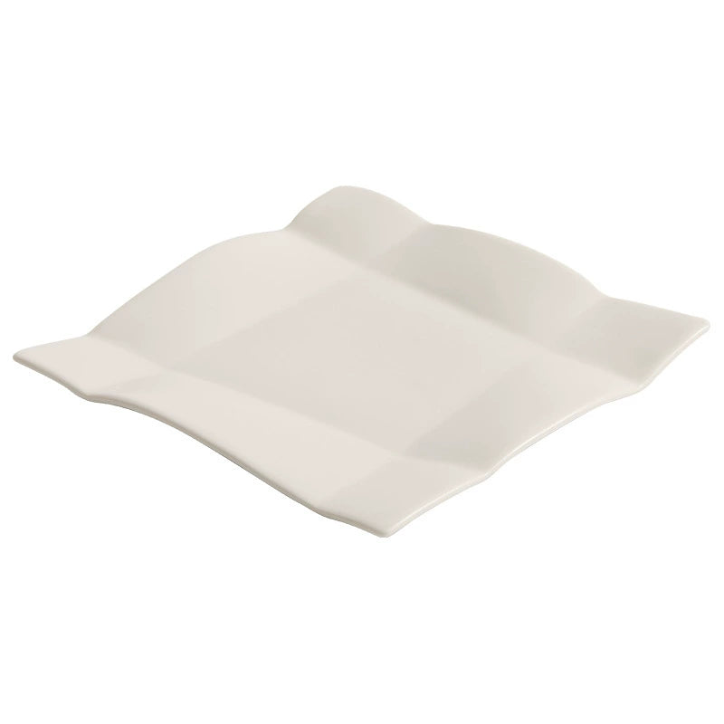 Ceramic square plate ideal for tasting menus and refined cuisine