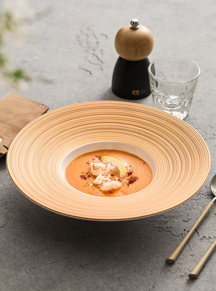 Concentric Ring Ceramic Plate