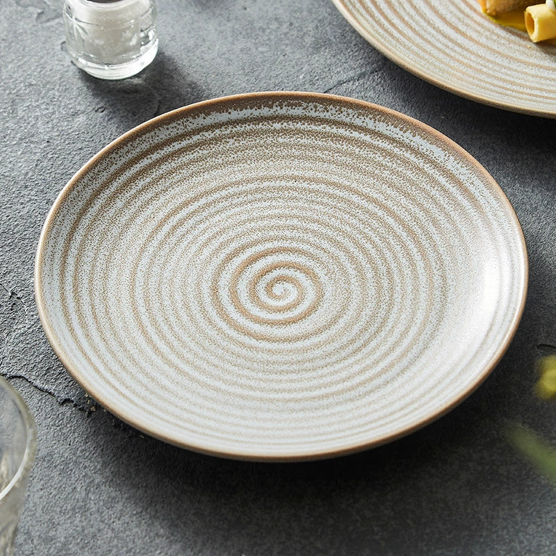 Contemporary dinner plate styled with fine dining presentation