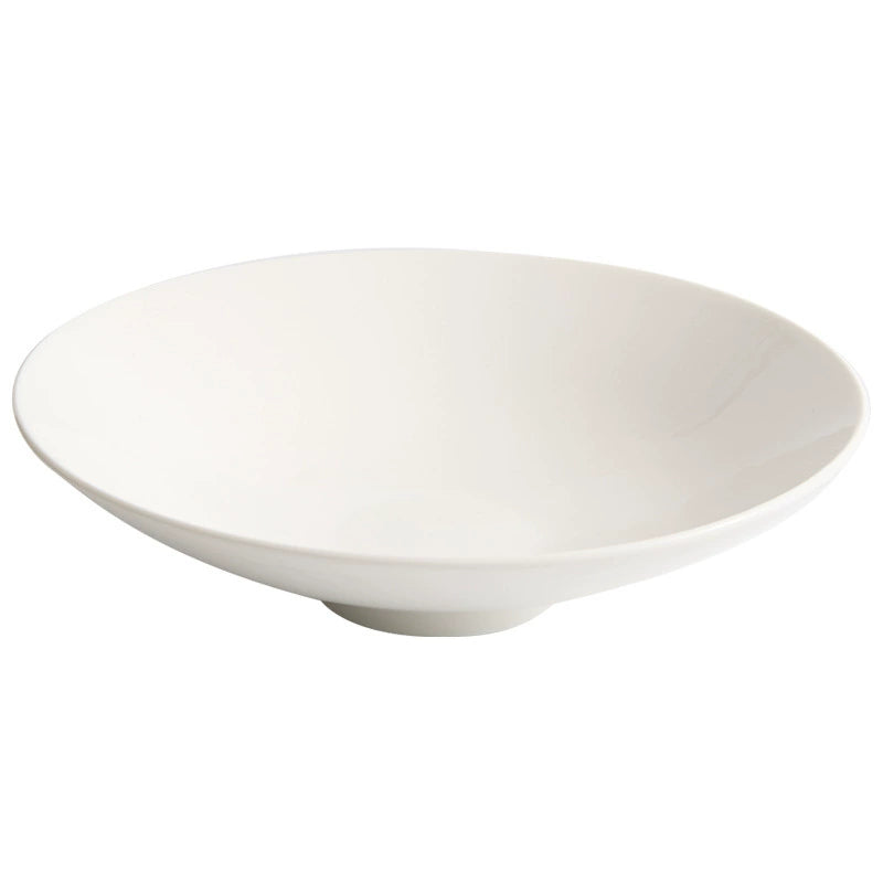 Contemporary shallow pasta bowl design